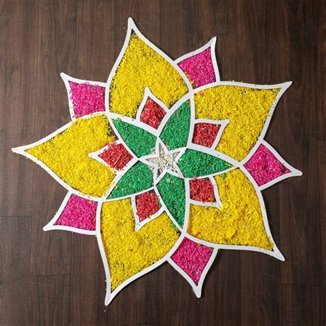 Buy Desi Favors Multicolor Floor Rangoli - DIY Rangoli Kit/Rangoli for ...