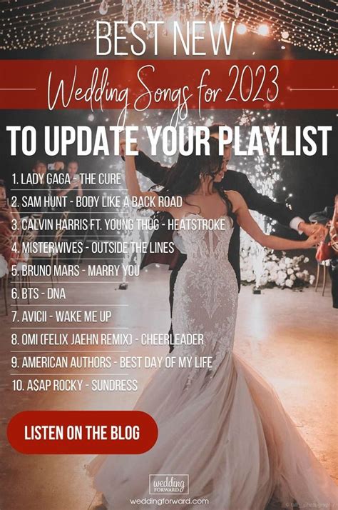 New Wedding Songs 2023/24: 100+ Tunes To Update Your Playlist | Wedding songs, Wedding playlist ...