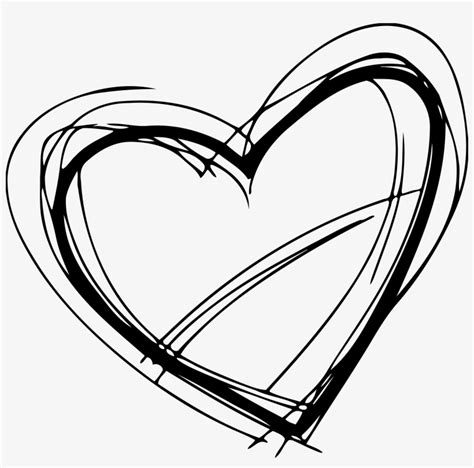 Sketched Heart Clipart Freeuse Stock - Heart Sketch Png - 2400x2256 PNG Download - PNGkit