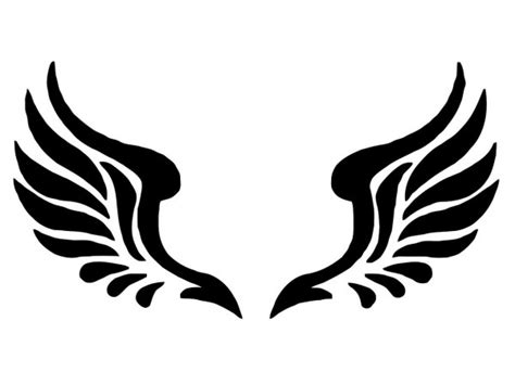 Angel Wings Silhouette Vector at GetDrawings | Free download