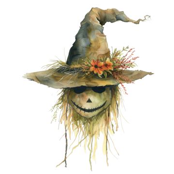 Scarecrow Cartoon Drawing, Scarecrow, Cute, Hat PNG Transparent Image ...