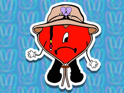 Bad Bunny Heart Sticker/ Un Verano Sin Ti YHLQMDLG Logo Conejo - Etsy Australia