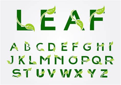 Alphabet logo with leaf element Vector | Premium Download