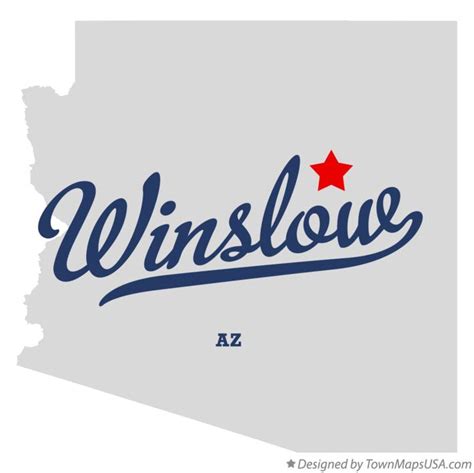 Map of Winslow, AZ, Arizona