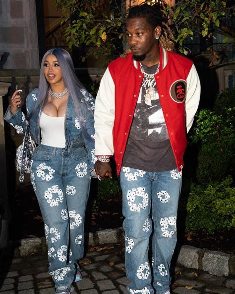 SPOTTED: Cardi B & Offset Pose for a Family Flick in Full Denim Tears Ensemble – PAUSE Online ...