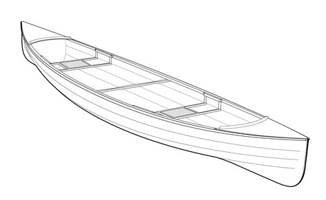 Sassafras 16: A Lightweight Canoe That You Can Build! | Boat drawing ...