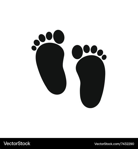 Baby footprints icon Royalty Free Vector Image