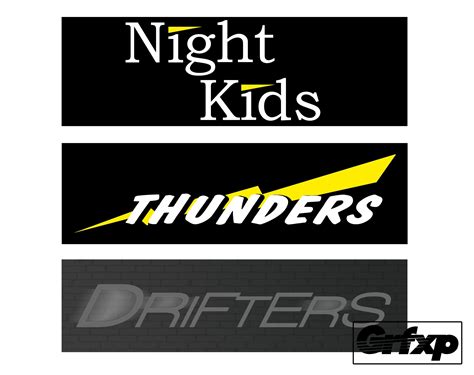 Night Kids, Thunders, Drifters Kill Mark (Initial D) Printed Stickers ...