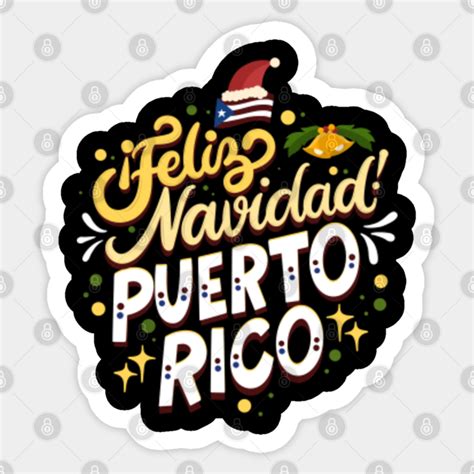 Feliz Navidad Puerto Rico - Merry Christmas - Puerto Rico - Sticker ...