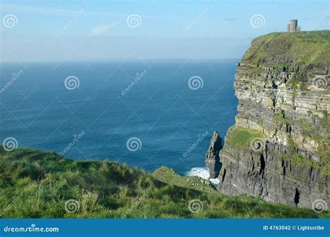 Irish Castle Cliffs Moher stock photo. Image of edge, landscape - 4763042