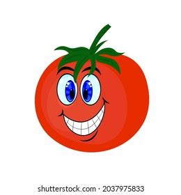 Tomato Joyful Face Emoji Vector Illustration Stock Vector (Royalty Free) 2037975833 | Shutterstock