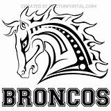 Broncos Coloring Page Pages sketch template