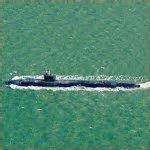 Submarine Underway in Norfolk, VA (Google Maps)