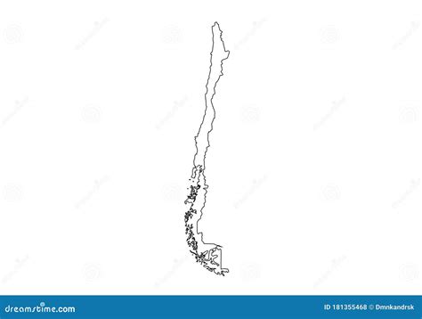 Chile - Outline Map Vector Illustration | CartoonDealer.com #129671014