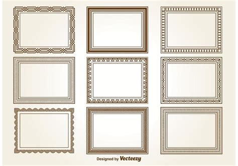 Decorative Square Frames 84120 Vector Art at Vecteezy