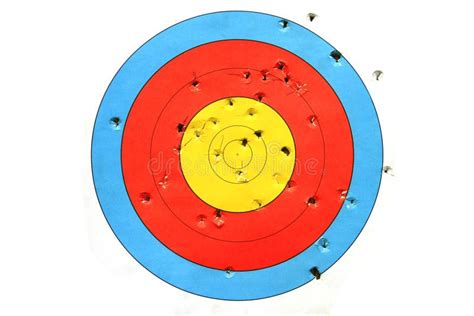 Practice Target Used for Shooting Stock Image - Image of mark, damaged ...