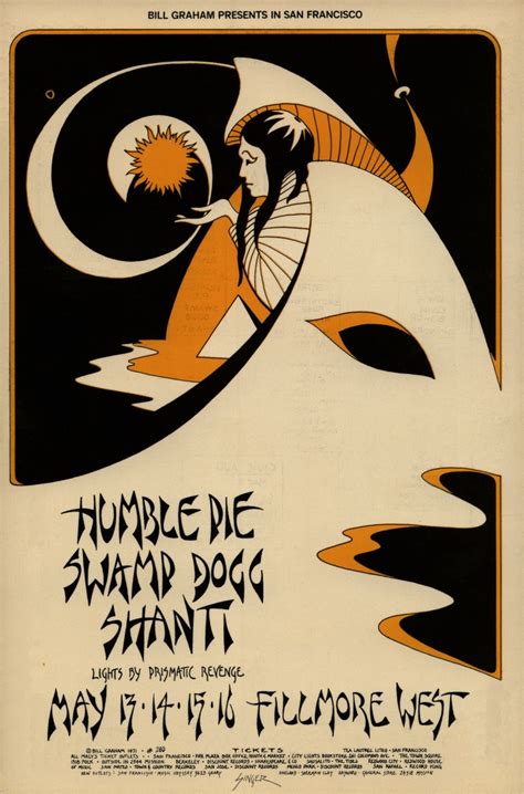 Humble Pie Vintage Concert Poster from Fillmore West, May 13, 1971 at ...