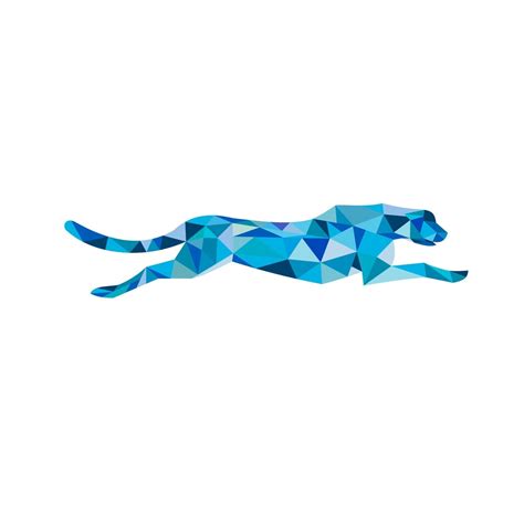 Cheetah Running, Side view, Low Polygon 2255660 Vector Art at Vecteezy