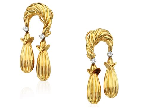 TIFFANY & CO. DIAMOND AND GOLD EARRINGS, | Christie’s