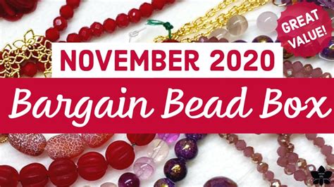 Bargain Bead Box Monthly Subscription Unboxing | Nov. 2020 - YouTube