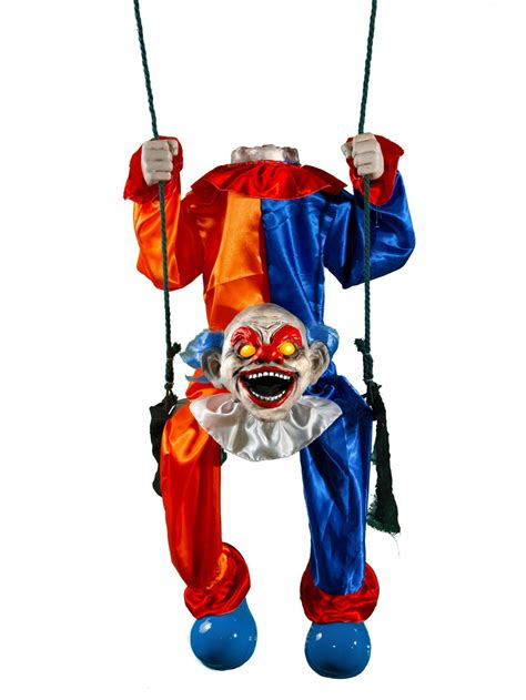 Animated Headless Clown On Swing - PartyBell.com | Clowns halloween decorations, Animated ...