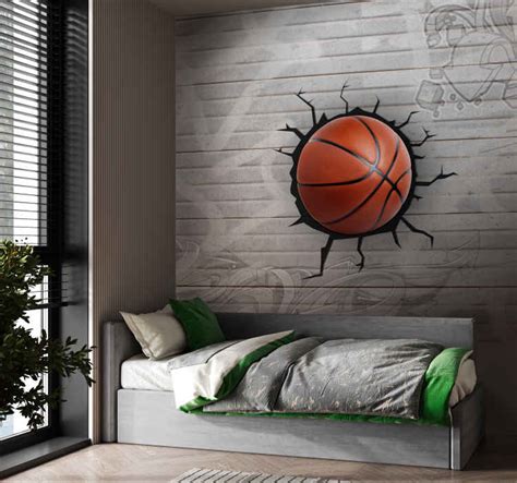 Basketball graffiti mural 3d - TenStickers