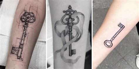 32 Must-See Skeleton Key Tattoo Designs - TattooBlend