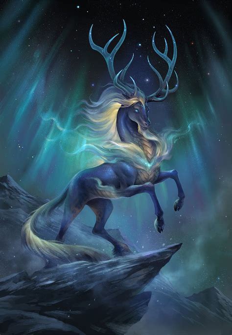 Aurora Kirin by sandara | Mythical creatures, Fantasy creatures art, Mythical creatures art