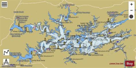 Lake Ouachita Fishing Map | Nautical Charts App