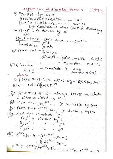 SOLUTION: Binomial theorem part 2 applications of binomial - Studypool