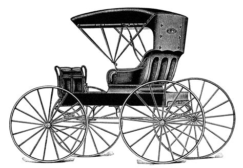 Horse Drawn Buggy ~ Free Vintage Clip Art | Old Design Shop Blog