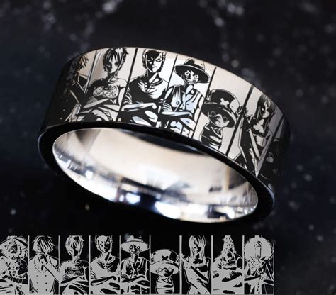 One Piece Wedding Ring, One Piece Luffy Wedding Band, Monkey D Luffy Engagement Ring, Zoro One ...