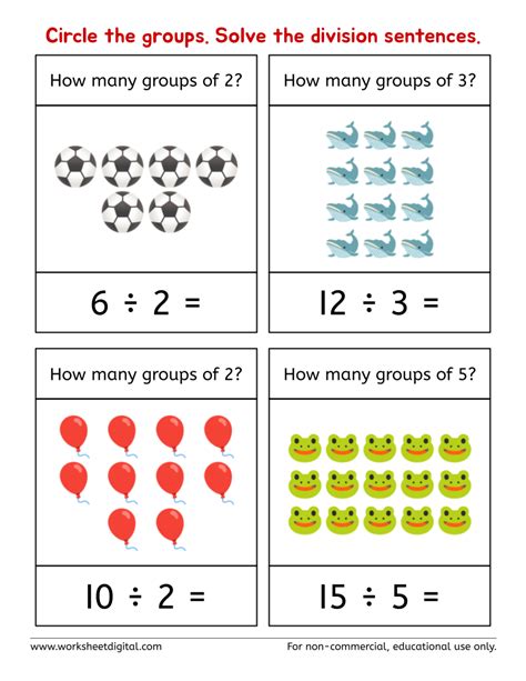 Group the objects - Worksheet Digital