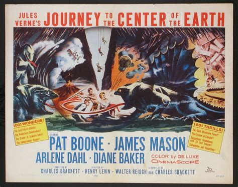 JOURNEY TO THE CENTER OF THE EARTH (1959) Original half sheet size, 22x28 movie poster ...