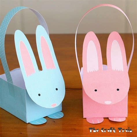 Printable Easter Bunny Baskets Easter Bunny Basket, Easter Bunny Crafts, Easter Crafts For Kids ...