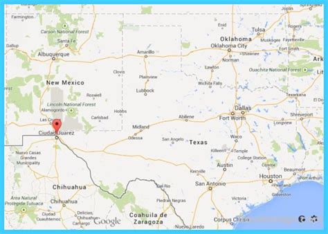 Map of El Paso Texas - TravelsMaps.Com