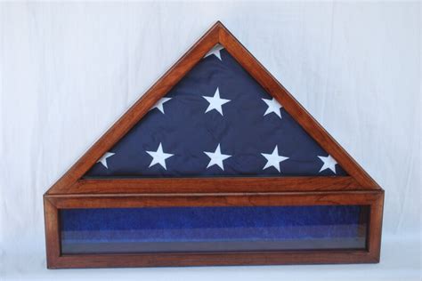 Memorial Military Flag Display Case With Medals Section - Etsy