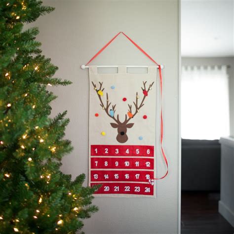 Hanging Advent Calendar With Pockets - Customize and Print