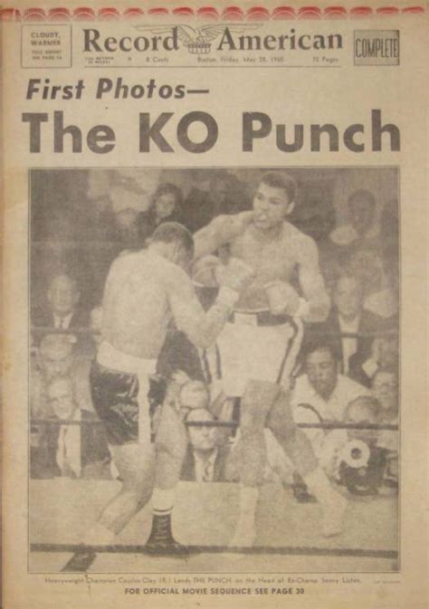 Cassius Clay vs Sonny Liston 1965 Boxing Newspaper