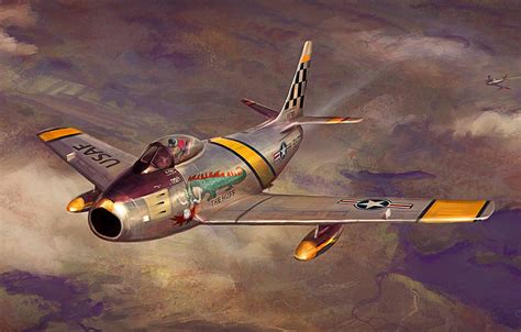 Wallpaper F-86F, F-86 Sabre, external fuel tank, ''The Huff'' images ...