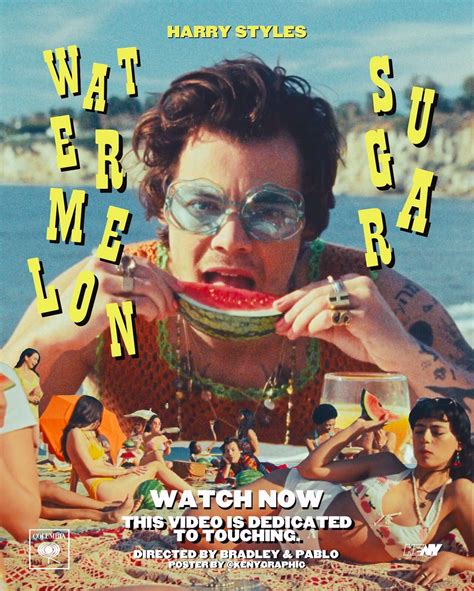 Watermelon Sugar Poster by me [@kenygraphic] for the single by Harry Styles. Save and share if ...