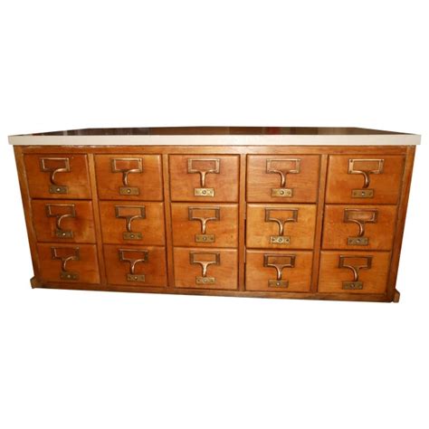 Old Library Card Catalog Cabinet | Chairish