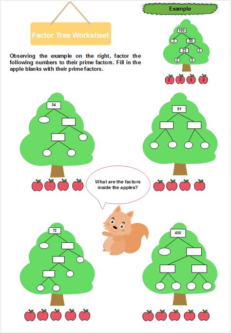 Free Factor Tree Worksheet Templates - Edraw