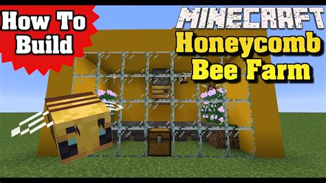 How to Build a Easy Honeycomb Bee Farm! Minecraft (Redstone Tutorial ...