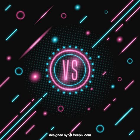 Free Vector | Neon versus background with lovely style