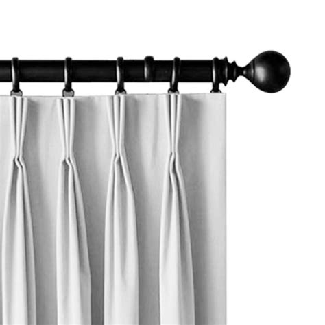 Artqueen 2X Pinch Pleat Pleated Blockout Curtains White 140cmx213cm
