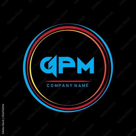 G P M,GPM logo design,GPM letter logo design on black background,three ...