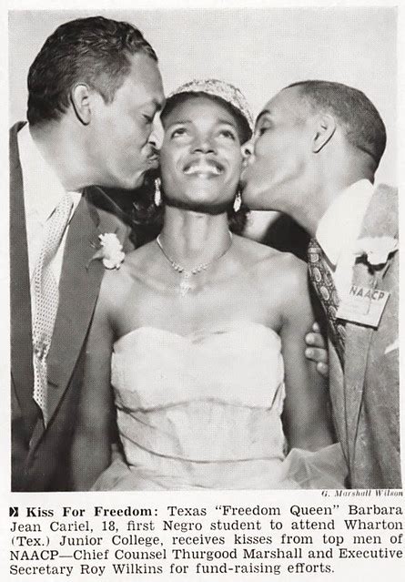 Freedom Queen Kissed by Thurgood Marshall and Roy Wilkins … | Flickr