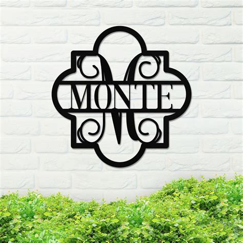 Metal Monogram Sign, Custom Metal Sign, Metal Name Sign, Monogram Wall Decor, Metal Monogram ...