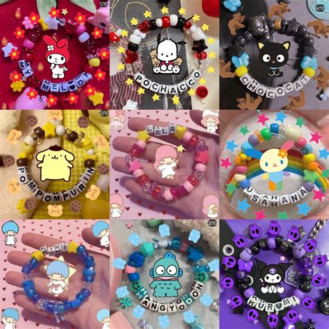 Sanrio Beaded Bracelets Kandi | Etsy in 2022 | Diy kandi bracelets ...